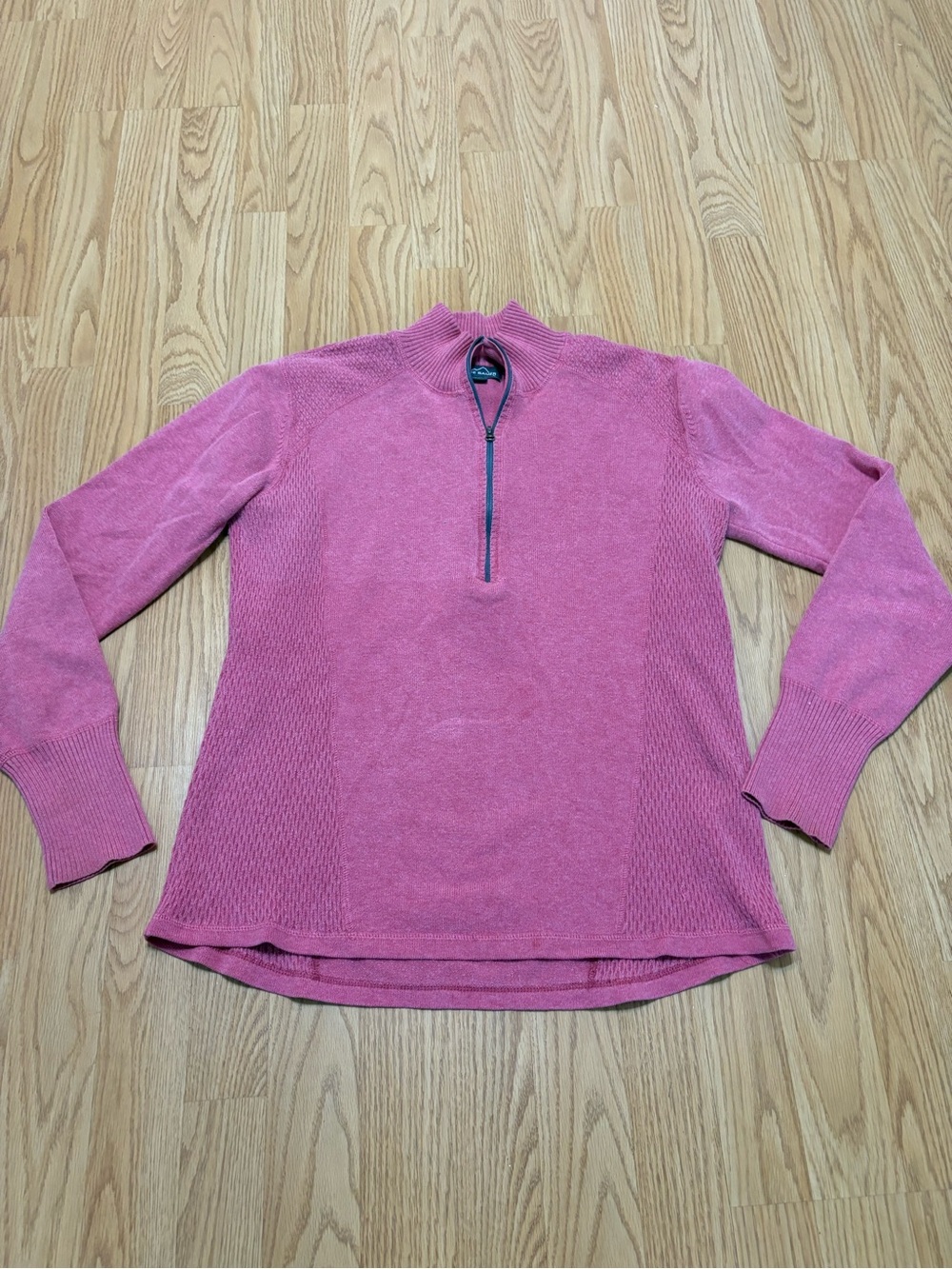 Eddie Bauer Rose Pink Half-Zip Cowl Sweater